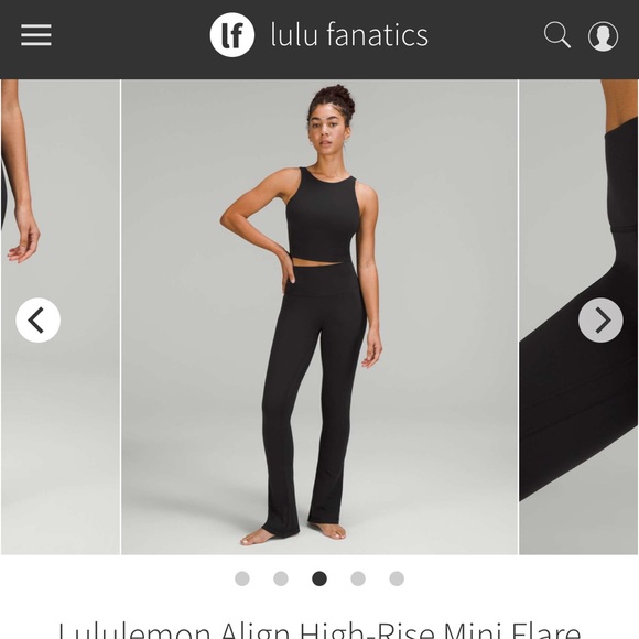 Lululemon Black High-Rise Mini Flare Pants - Picture 3 of 7